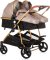 CHIPOLINO Kočík pre dvojčatá, rovnako staré deti - kombinovaný Duo SMART Golden Beige (KBDS02403GB)