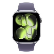 Apple Watch S11 Cellular 46mm Silver Aluminium Case with Purple Fog Sport Band - M/L