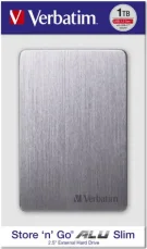 Verbatim Store 'n' Go ALU Slim 1TB šedá / Externý HDD / 2.5" / USB 3.2 / hliník (53662)