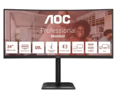 34" AOC CU34E4CV čierna / VA / 3440x1440 / 21:9 / 4ms / 3500:1 / 350cd-m2 / HDMI + DP + USB-C / VESA (CU34E4CV)