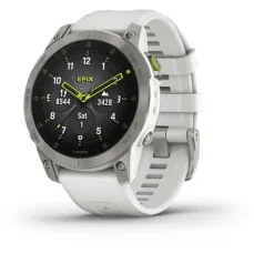 Garmin epix (gen2) Sapphire stříbrno-bílá / Chytré hodinky / GPS / 1.3" / mapy / BT / WiFi / NFC (010-02582-21)