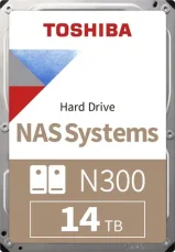 Toshiba N300 NAS 14TB / 3.5" / 7 200 rpm / 512MB cache / SATA III / CMR (HDWG51EUZSVA)