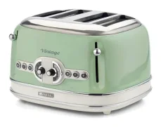 Ariete 156 Vintage světle zelená / Topinkovač / 4 plátky / 1600 W / 6 stupňů opečení (0156GR)