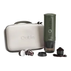 Outin Nano Portable Coffee Maker Set zelená / Přenosný kávovar na espresso + ochranné pouzdro / 7500mAh (A000011)