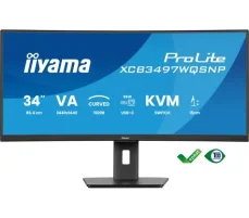 34" IIYAMA Prolite XCB3497WQSNP-B1 čierna / VA / 3440x1440 / 21:9 / 0.4ms / 3000:1 / 350cd / HDMI + DP + USB-C / repro (XCB3497WQSNP-B1)