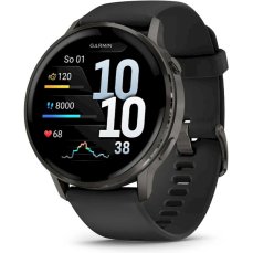 Garmin Venu 4 (45 mm) Slate / Černý silikonový řemínek