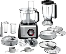 BOSCH MC812M865 čierna / Kuchynský robot / 1250 W / 3.9 L / šľahanie / sekanie / strúhanie / drvenie / krájanie (MC812M865)