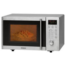 Bomann MWG 2211 UC strieborná / Mikrovlnná rúra / 800W / 20l / funkcia gril (622111)