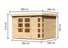 Dřevěný zahradní domek KERKO 5 Lanitplast