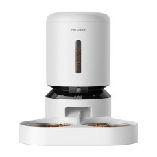 Dávkovač krmiva Petlibro Granary s dvojitou miskou, 5 l (biely) (IN-PL-AF203-36W)