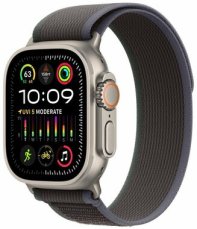 Apple Watch Ultra 2 (2023) GPS+Cellular 49mm Titanové telo - Modro-čierny remienok Trailový ťah (S/M) / 130-180 mm (MRF53FQC/A)