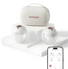 Momcozy M5 červená / Odsávačka mateřského mléka / dvojitá / aplikace / 9 stupňů / USB-C (BP380-MR71000B00105-C)