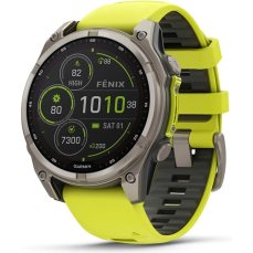 Garmin Fenix 8 Solar 47mm šedé so žlto-grafitovým pásikom