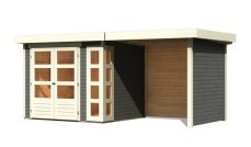 Dřevěný zahradní domek KERKO 3 s přístavkem 240 Lanitplast