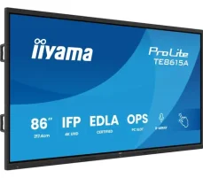 86" IIYAMA ProLite TE8615A-B1AG / 3840x2160 / IPS / 16:9 / 8ms / 1200:1 / 550cd-m2 / HDMI / DP / VESA (TE8615A-B1AG)