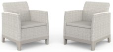 Záhradné kreslo 2 ks SCANDI FORMA DUO Rojaplast