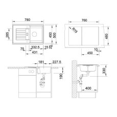 BLANCO ZIA 5 S drez biela soft 527204