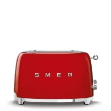 SMEG 50's Retro Style červená / Topinkovač / 950 W / 2 sloty / 2 topinky / 6 stupňů opečení (TSF01RDEU)