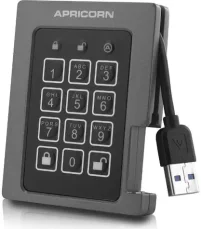 Apricorn Aegis Padlock Fortress 512GB čierna / Externý HDD / 2.5" / šifrovanie / USB 3.0 (A25-3PL256-S512F)