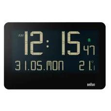 Braun BC14 černá / Digitální budík / LCD / DCF (Rádiem řízené) / 1x AA baterie (67700)