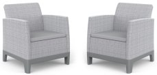 Záhradné kreslo 2 ks SCANDI FORMA DUO Rojaplast
