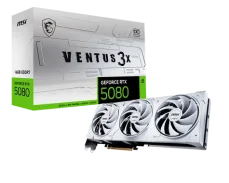 MSI GeForce RTX 5080 Ventus 3X WHITE 16GB OC / 2655MHz / 16GB GDDR7 / 256-bit / 1x HDMI + 3x DP / 850W (16) (RTX 5080 16G VENTUS 3X OC WHIT)