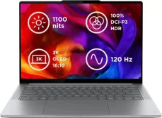 Lenovo Yoga Pro 7 14IAH10 šedá / 14.5" 3K T / Intel Core Ultra 7 255H / 32 GB / 1TB SSD / Intel Arc 140T / W11H (83KF0022CK)