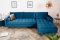 (2678) COZY VELVET moderní pohovka, modrý samet 260 cm