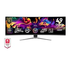49" MSI MPG 491CQPX QD-OLED čierna / QD-OLED / 32:9 / 5120x1440 / 1500000:1 / 0.03ms / 450cd-m2 / USBC / HDMI / DP / VESA (MPG 491CQPX QD-OLED)