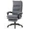 Autronic - Kancelářské křeslo s podnožkou, potah šedá látka, PC mechanismus s aretací - KA-Y350 GREY
