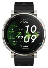 Amazfit Active 3 Premium Apex Silver / Chytré hodinky / 1.32" AMOLED / 5 ATM / BT 5.3 / NFC / GPS (W2558GL1N)