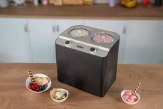 Unold 48835 Doppio NERO / Zmrzlinovač / 250 W / 1,2 l / nerezová oceľ / otočné ovládanie (48835)