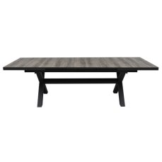 Autronic - Stůl zahradní rozkládací, keramická deska v dekoru dub 200+60x100x77 cm, hliníková konstrukce - AZT-G1920 GREY