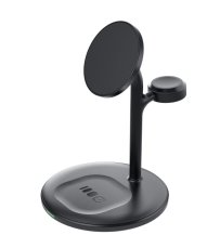 GreenCell Green Cell Nabíječka stojánek 3v1 pro Apple MagSafe - černá