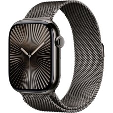 Apple Watch Series 10 Cellular 46mm Břidlicově šedý titan s břidlicově šedým milánským tahem S/M