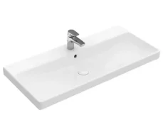 Villeroy  Boch Avento - Umyvadlo nábytkové 80x47 cm, s přepadem, otvor pro baterii, CeramicPlus, alpská bílá (415680R1)