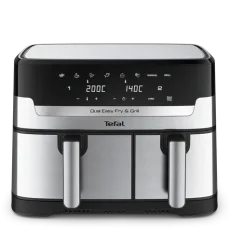 TEFAL Dual Easy Fry  Grill EY905D10 / Teplovzdušná fritéza / 2700 W / objem 5.2 l + 3.1 l / 8 programov (EY905D10)