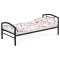 Autronic - Postel jednolůžková 90x200 cm, kovová černý lesk - BED-1900 BK