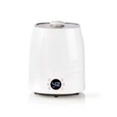 Nedis Zvlhčovač vzduchu bielo-šedá / 110 W / S chladnou a teplou hmlou / 5.5 l / Vlhkomer / Časovač (HUMI120CWT)