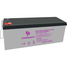 Conexpro baterie gelová, 12V, 200Ah, životnost 10-12 let, M8, Deep cycle