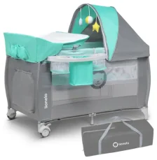 LIONELO Postýlka cestovní Sven Plus Turquoise Grey (LLOZSVENPLUTQEGRYXXX_R)