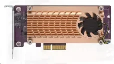 QNAP QM2-2P-244A / Rozšiřující karta pro disky SSD M.2 22110  2280 / 2 sloty / podpora NAS TVS-x82  TS-x77 (QM2-2P-244A)