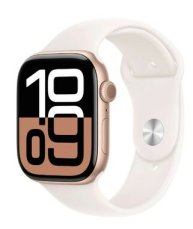 Apple Watch Series 10 GPS+Cellular 46mm Ružovo zlaté hliníkové telo - Svetlo rumenný športový remienok (S/M) / 140-190 mm (MWY63QC/A)