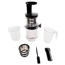 BOSCH MESM500W černo-bílá / Šnekový odšťavňovač / 150W / 1 l / 55 ot. za min./ Drip Stop / Mix Control (MESM500W)