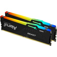 Kingston FURY Beast Black RGB DDR5 64GB 6000MT/s CL30 DIMM (2x32GB) EXPO/XMP