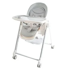 2Kids Toys Jedálenská stolička s kolieskami sivá / od 6 mesiacov (2D98257)