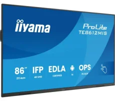 86" IIYAMA ProLite TE8612MIS-B4AG / 3840x2160 / IPS / 16:9 / 6.5ms / 1200:1 / 400cd-m2 / HDMI / DP / VESA (TE8612MIS-B4AG)