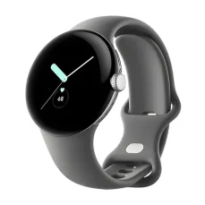 Google Pixel Watch LTE 41mm stříbrná, antracitový řemínek / Chytré hodinky / 1.2" AMOLED / 5ATM / LTE (GA04307-GB)