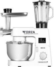 ECG FORZA 5500 Giorno Bianco biela / kuchynský robot / 1500 W / nerez misa 6.5 L / 6 rýchlostí (100001789942)