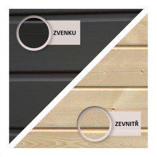 Dřevěný zahradní domek ASKOLA 4 s přístavkem 280 Lanitplast